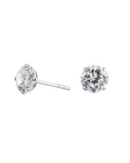 Aros Punto de Luz Circón 5mm. En Plata 925