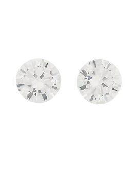 Aros Punto de Luz Circón 7mm. En Plata 925