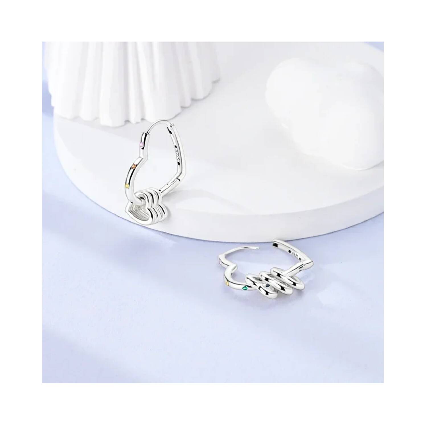 Aros Corazones Colgantes y Circones En Plata 925 - Imagen 2