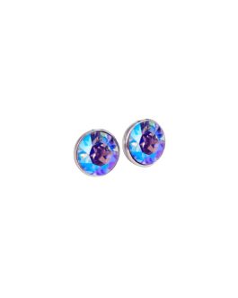 Aros Cristales Brillantes Coloridos En Plata 925