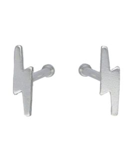 Aros Rayo Relámpago En Plata 925
