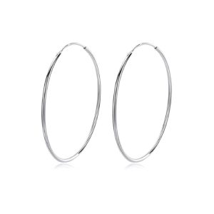 Aros Argolla Lisa 15mm. En Plata 925