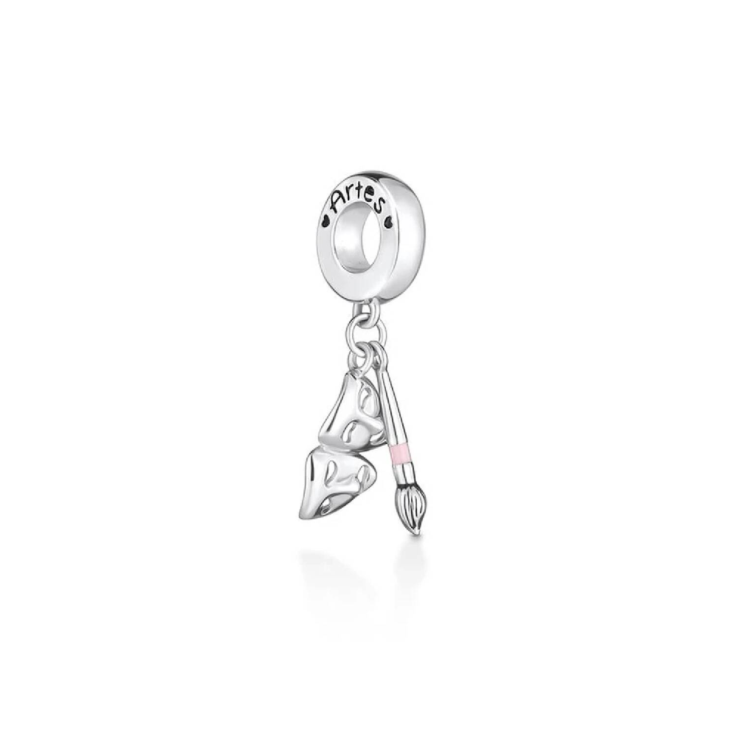 Charm Amor a las Artes (Máscaras y Pincel) En Plata 925