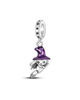 Charm Brujita Mágica y Estrellas En Plata 925