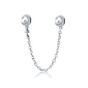 Charm Cadena Estrellas y Circones En Plata 925