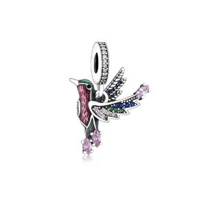 Charm Colibrí Picaflor Mágico En Plata 925