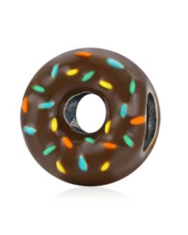 Charm Dona Donut de Chocolate En Plata 925