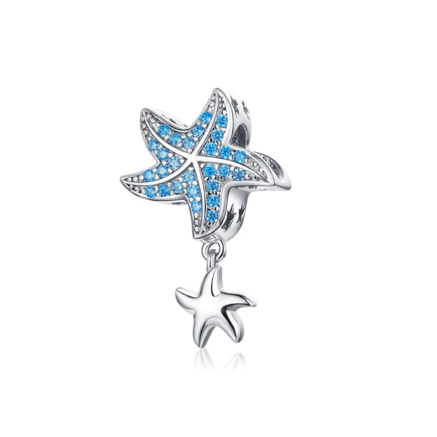 Charm Estrellas de Mar y Circones Celestes En Plata 925