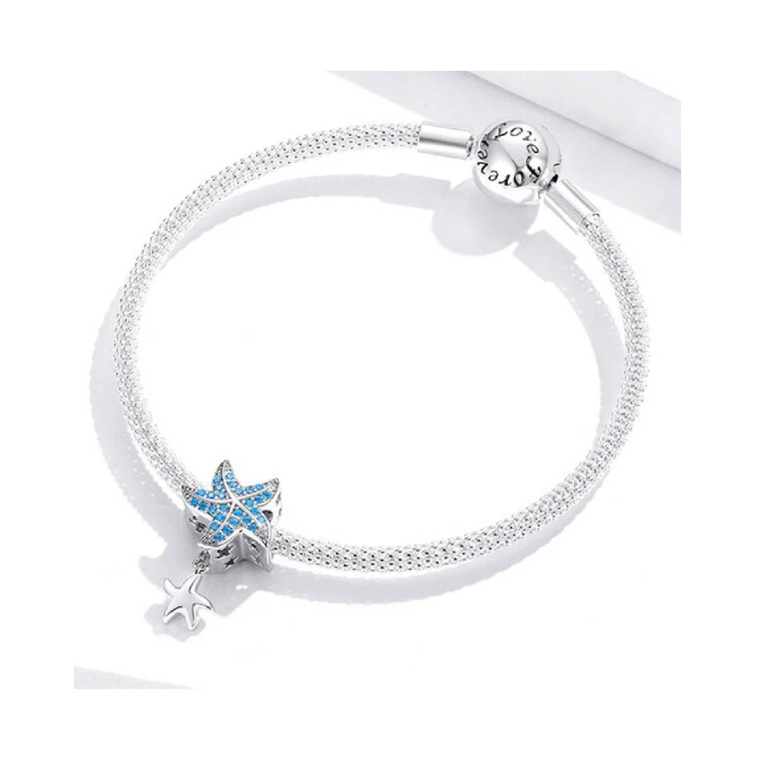 Charm Estrellas de Mar y Circones Celestes En Plata 925 - Imagen 3