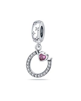 Charm Herradura de la Suerte y Corazón En Plata 925