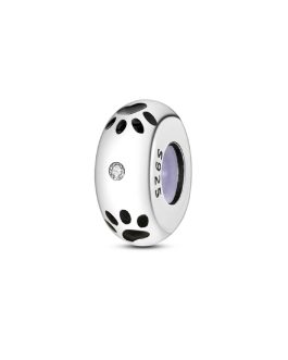 Charm Huellas De Mascota y Circones En Plata 925