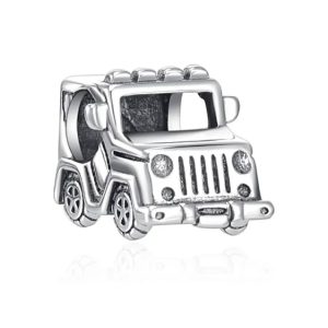 Charm Jeep Todo Terreno En Plata 925