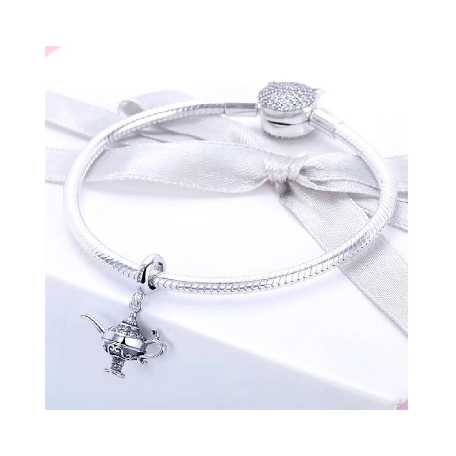 Charm Lámpara Mágica de Aladino En Plata 925 - Imagen 3