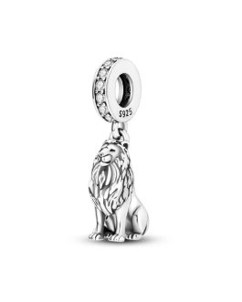 Charm León Majestuoso y Circones En Plata 925