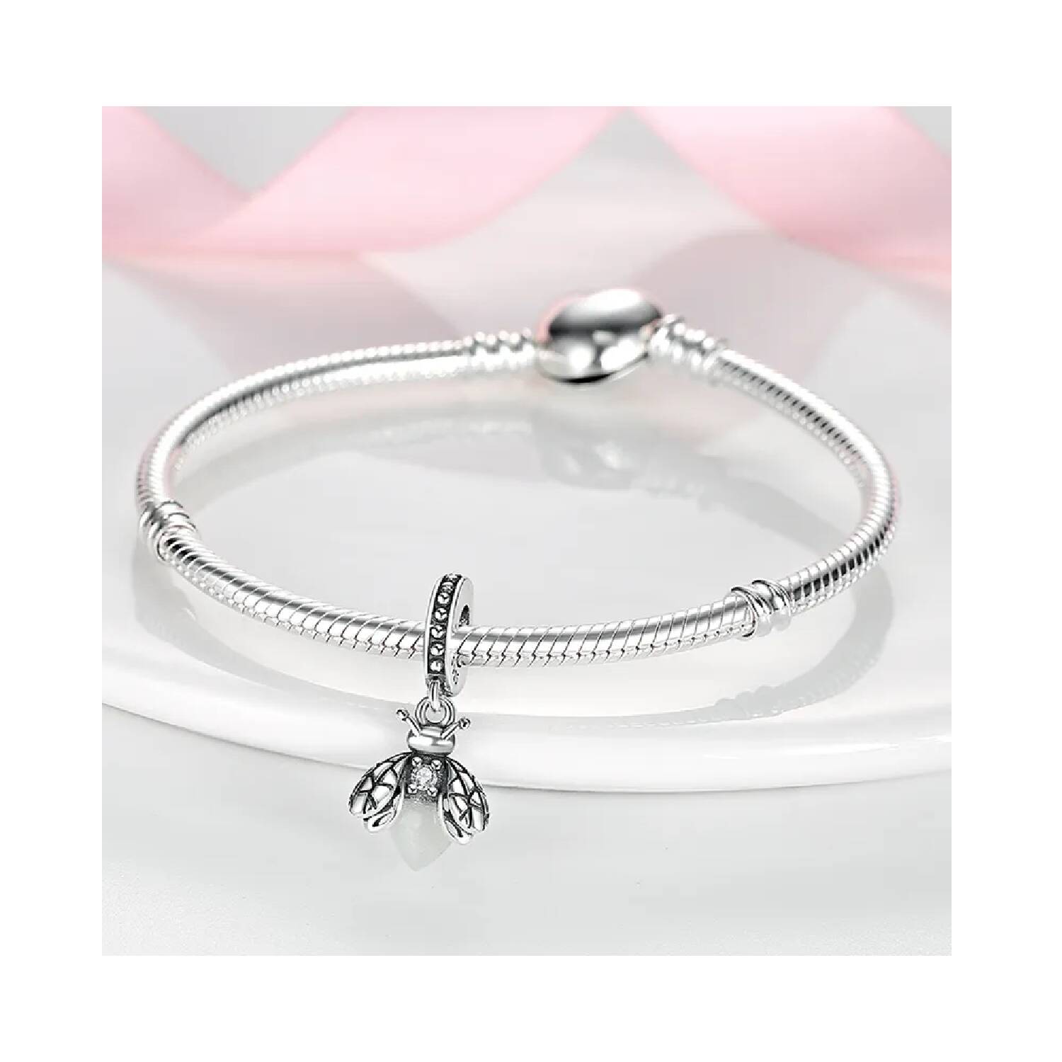 Charm Luciérnaga Misteriosa En Plata 925 - Imagen 5