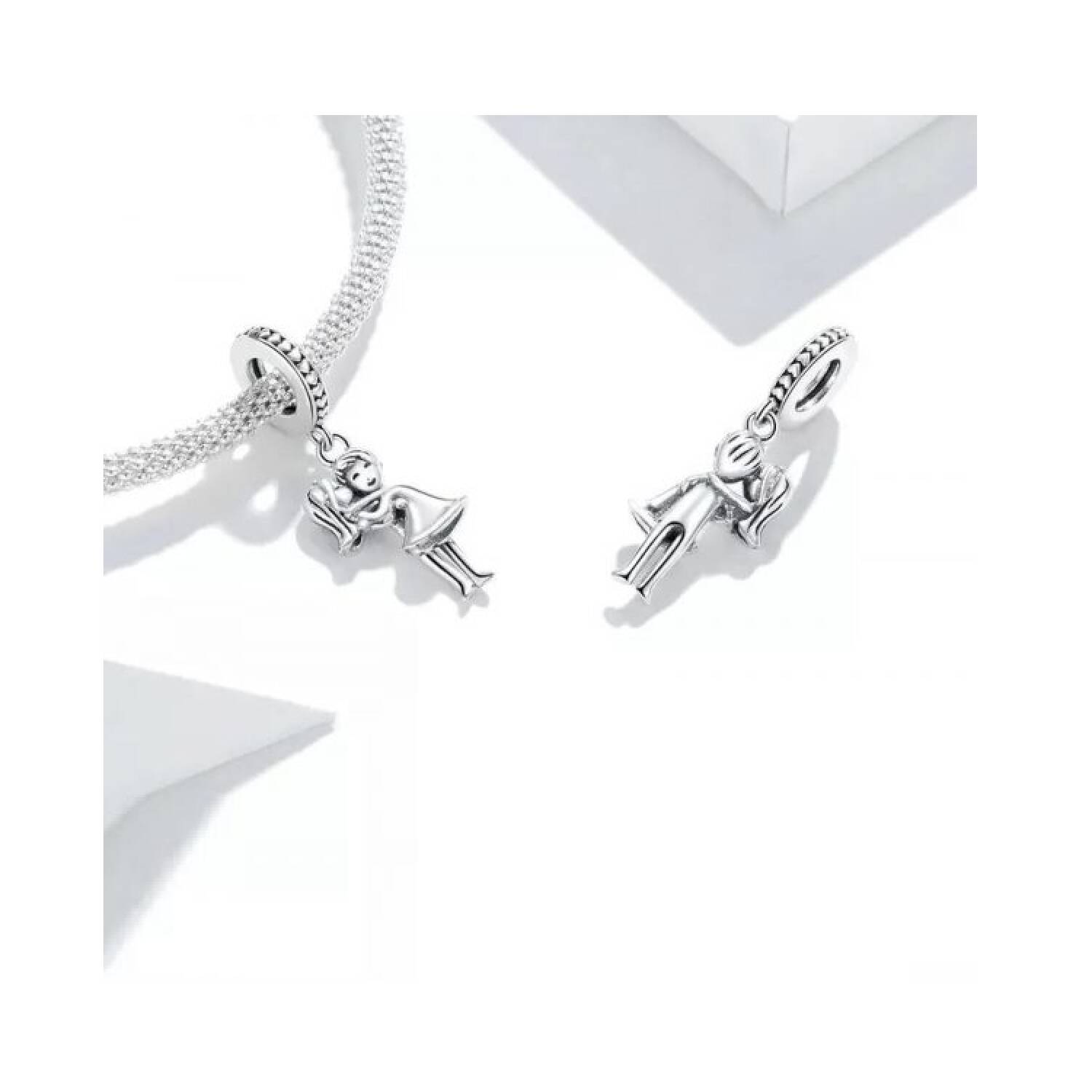 Charm Pareja de Novios Felices En Plata 925 - Imagen 2