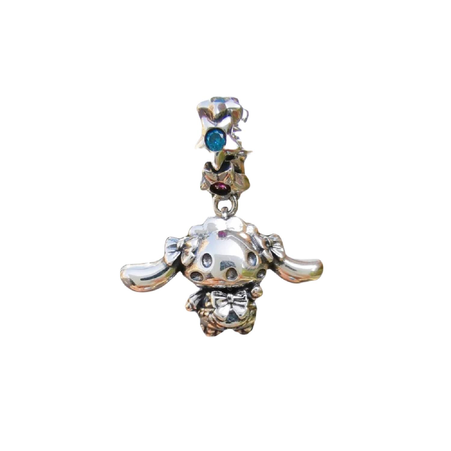 Charm Ovejita Bebé con Orejas Grandes En Plata 925