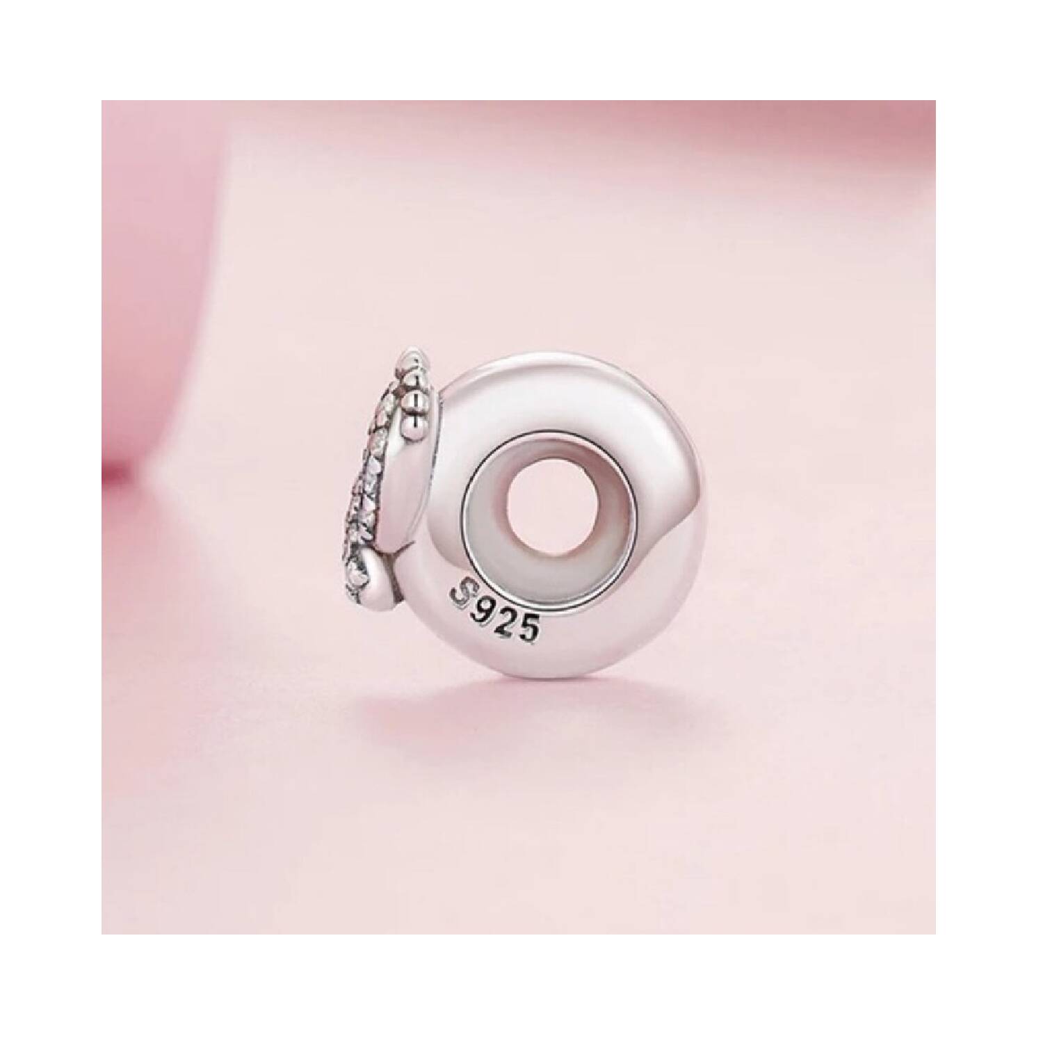 Charm Huellas Pies de Bebé y Circones En Plata 925 - Imagen 2