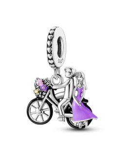 Charm Pareja de Recién Casados En Plata 925