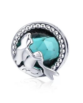 Charm La Sirenita Pensativa En Plata 925