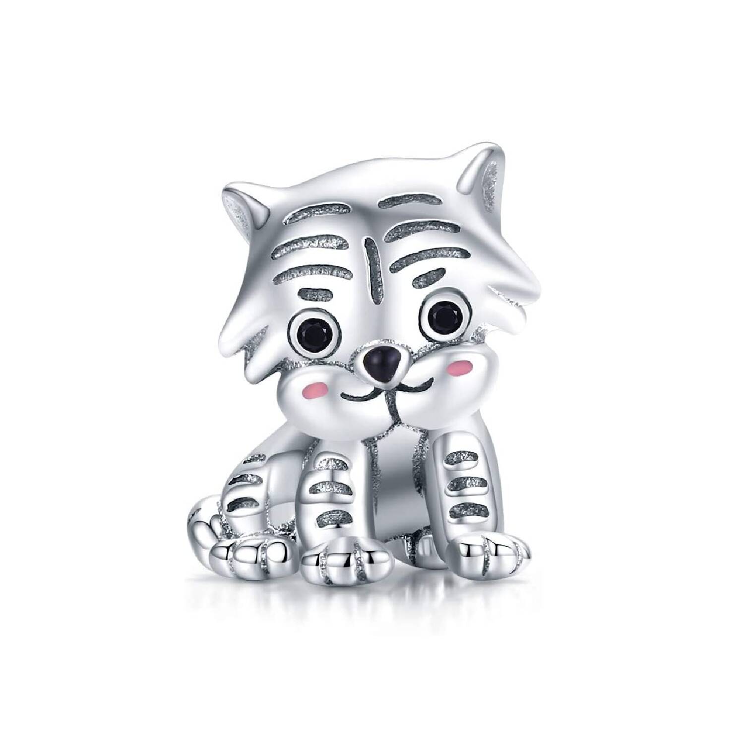 Charm Tigre Cachorro Tierno En Plata 925