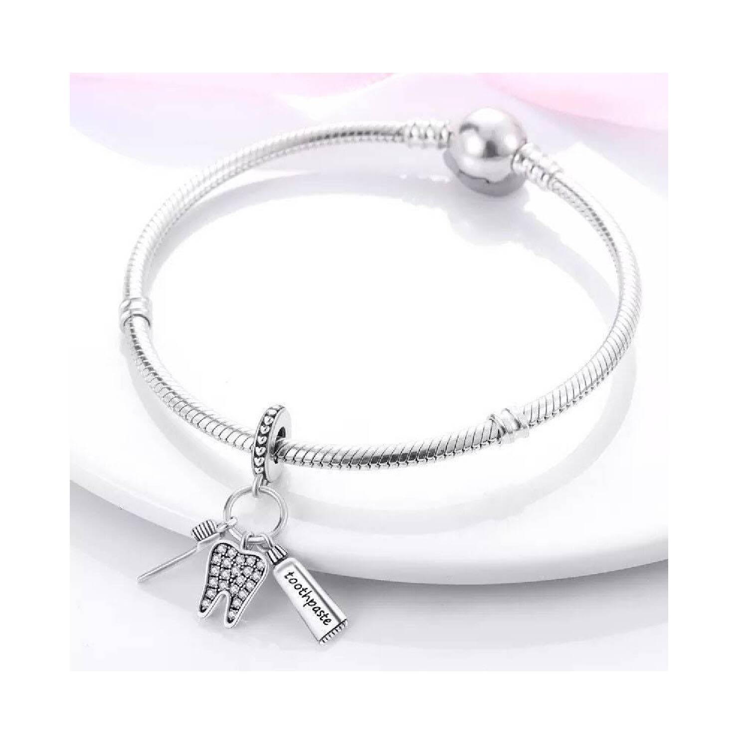NursingPin - Dentista DDS Charm con collar en plata - Joyas y regalos, N / A
