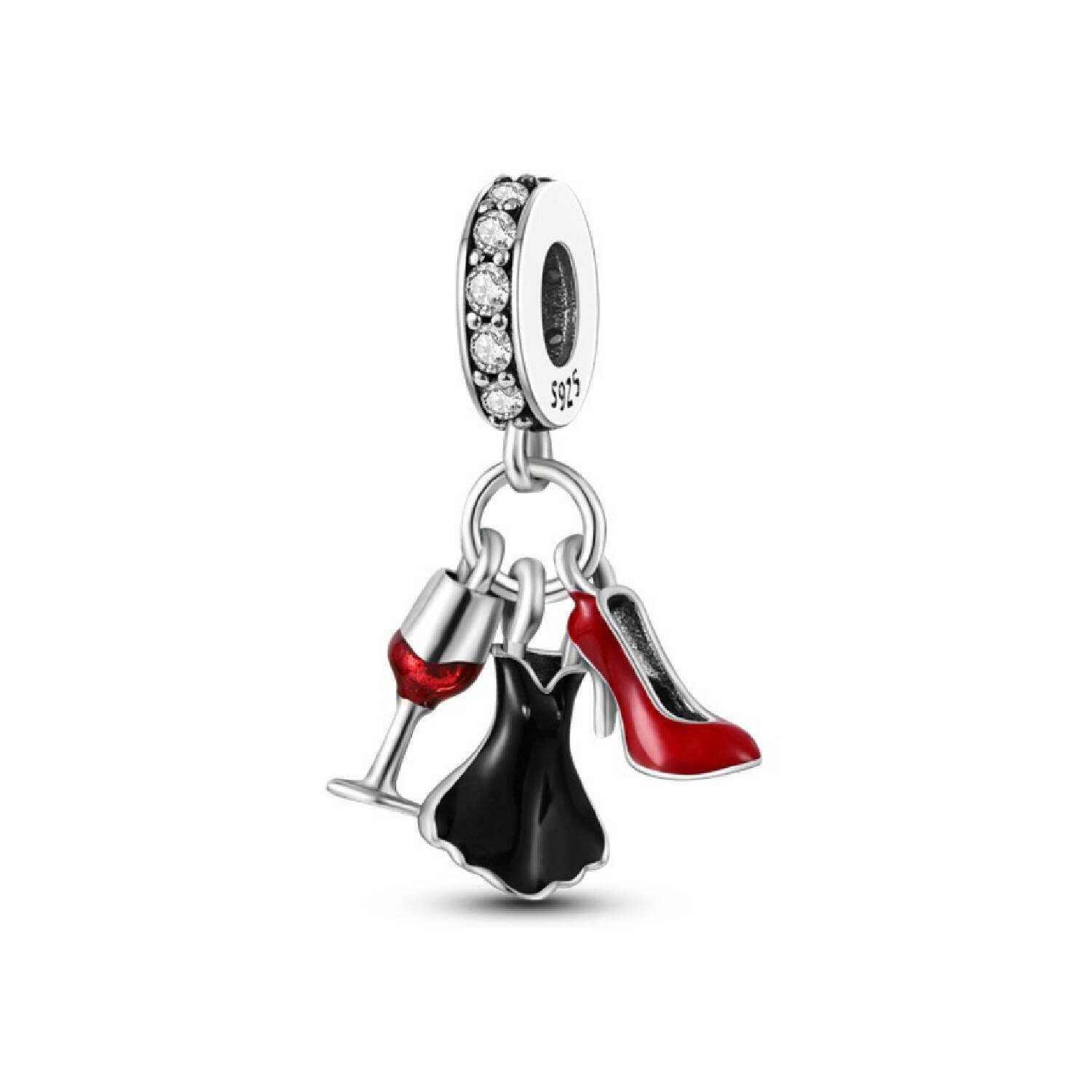 Charm Triple Glamour Fiesta (Party) En Plata 925