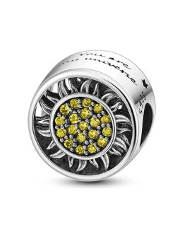 Charm Universo Sol, Luna y Estrella En Plata 925