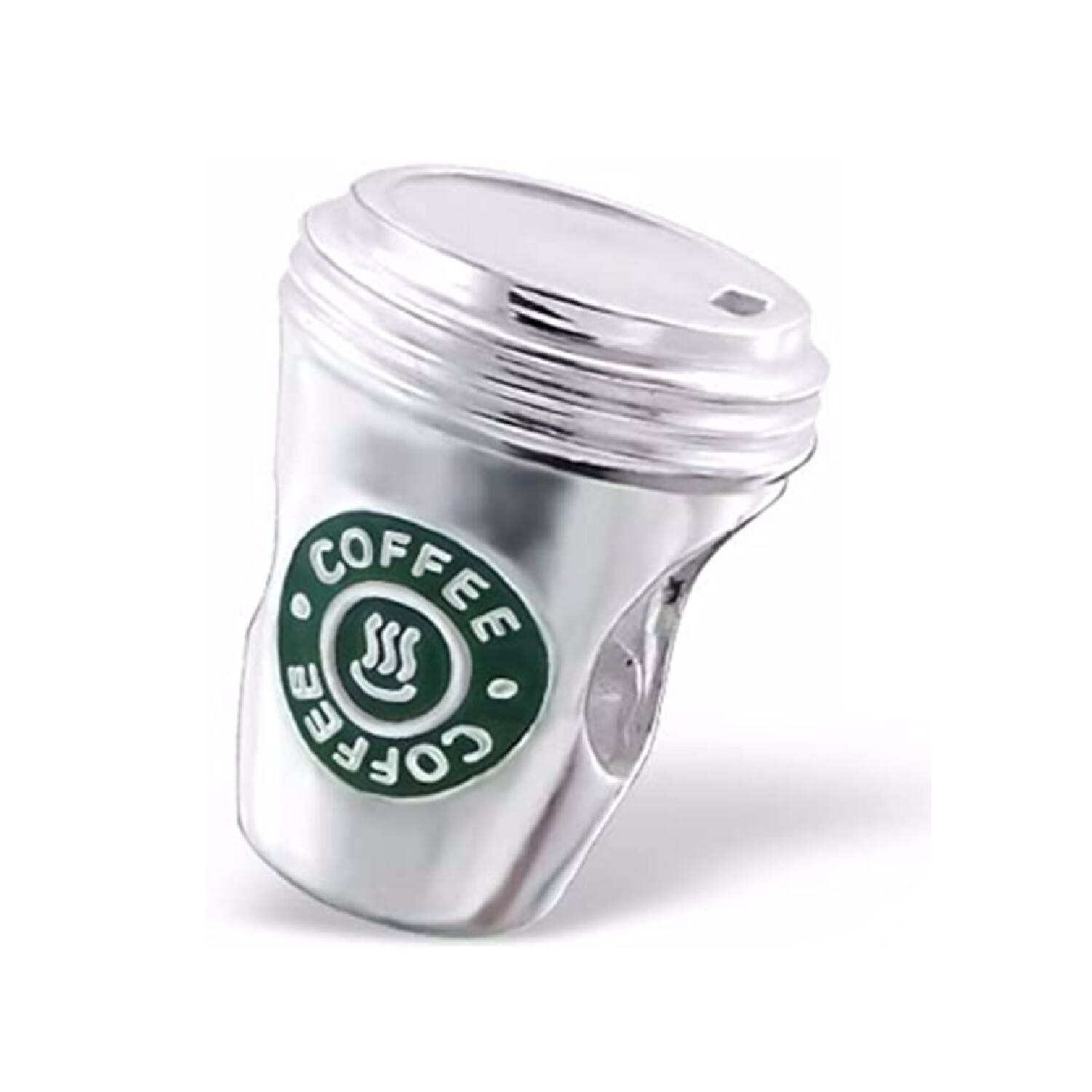 Charm Vaso de Café con Tapa En Plata 925 - Imagen 2