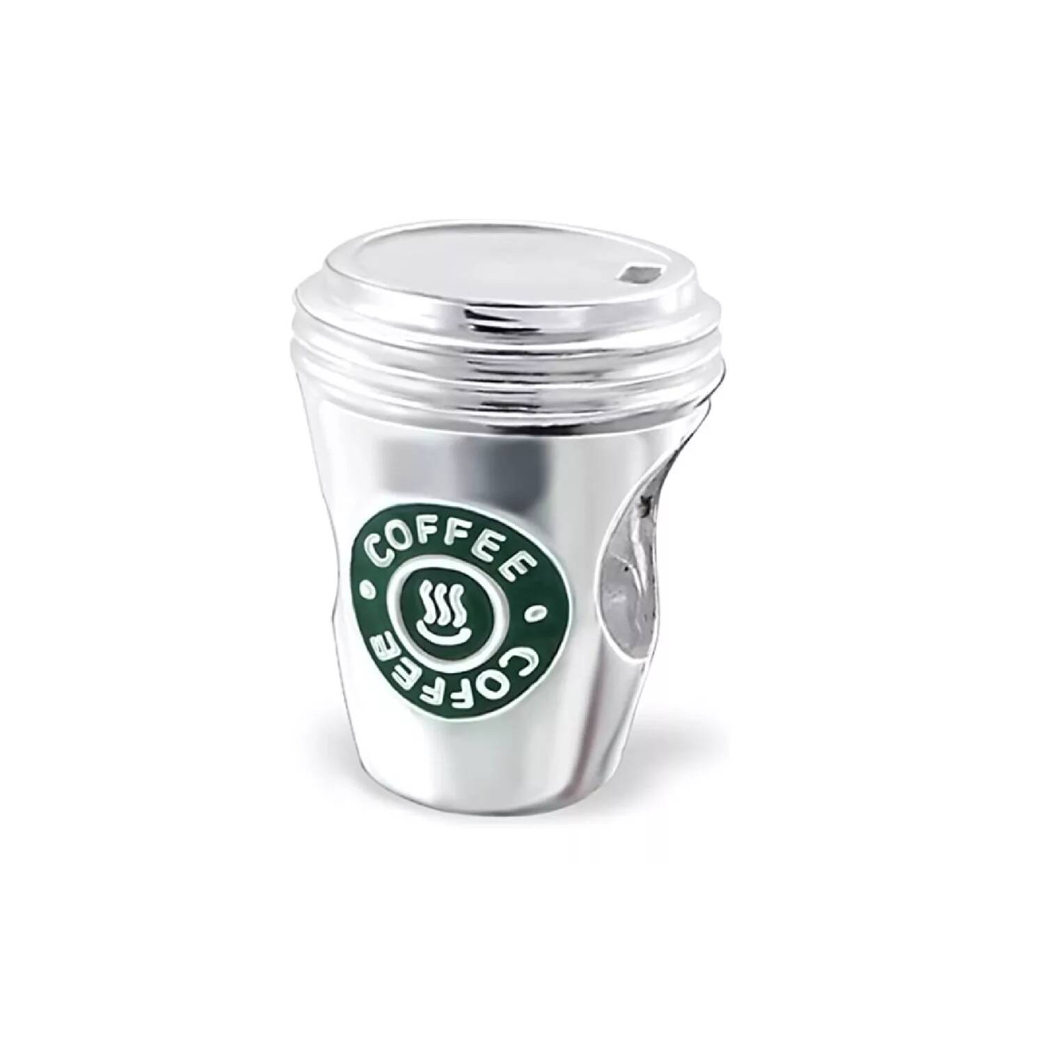 Charm Vaso de Café con Tapa En Plata 925