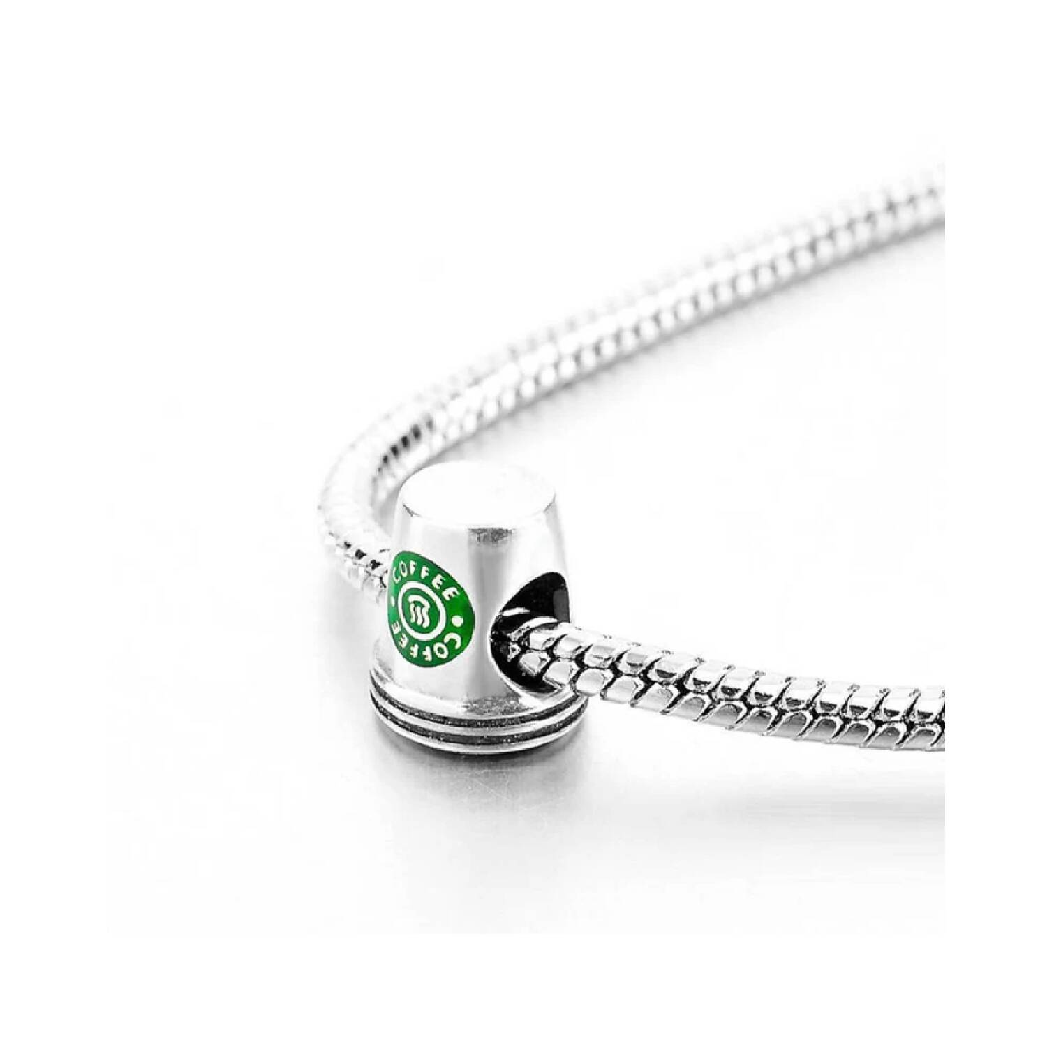 Charm Vaso de Café con Tapa En Plata 925 - Imagen 4