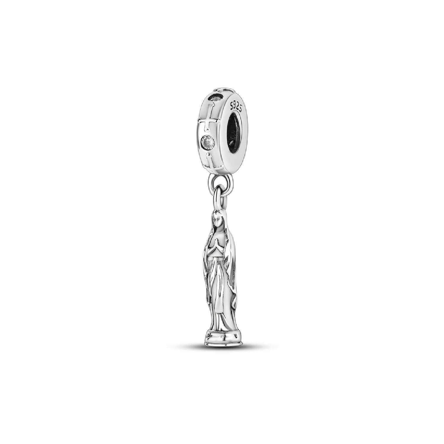 Charm Virgen Majestuosa En Plata 925