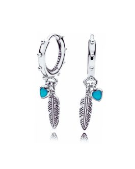 Aros Plumas Espirituales y Corazones En Plata 925