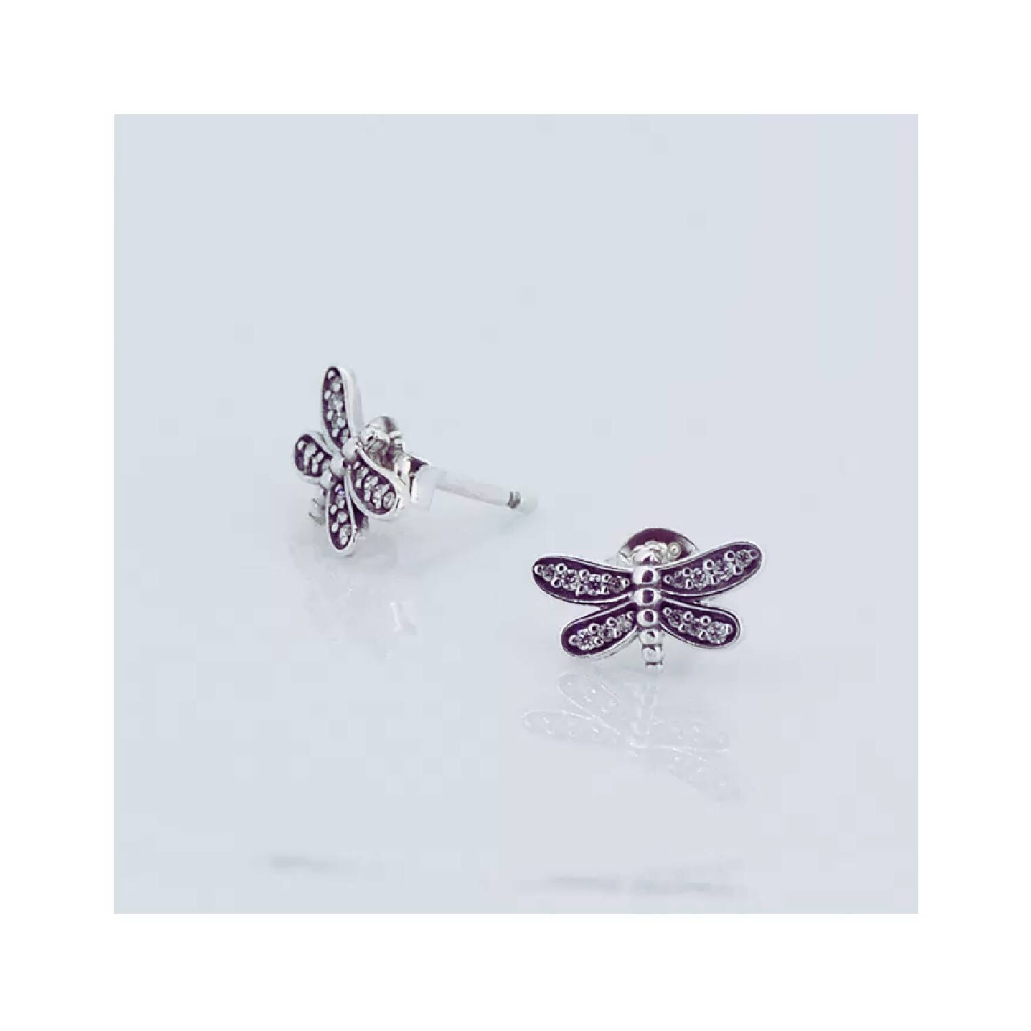 Aros Libélulas Mágicas y Circones En Plata 925 - Imagen 2