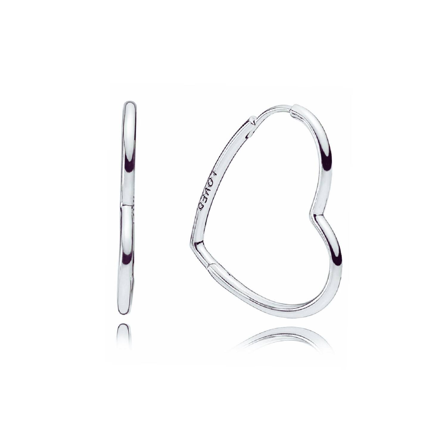 Aros Argolla Corazón En Plata 925