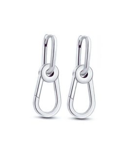 Aros Eslabón Ovalado En Plata 925