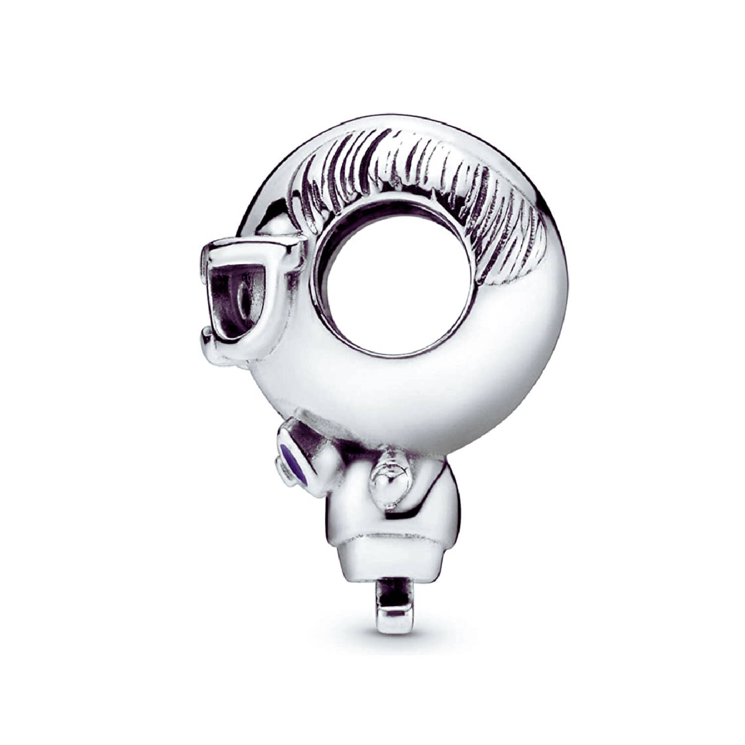 Charm Abuelo Con Lentes Y Corbata En Plata 925 - Imagen 3