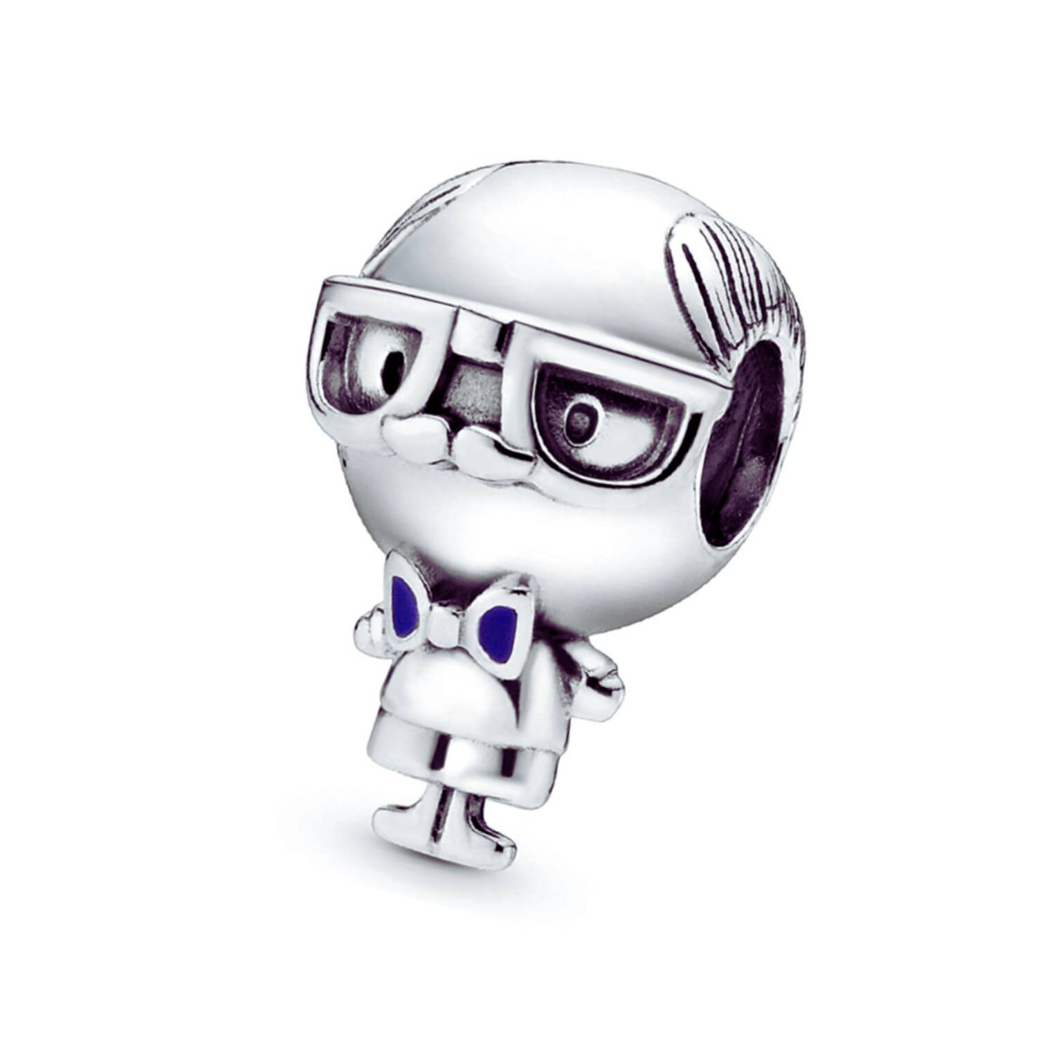 Charm Abuelo Con Lentes Y Corbata En Plata 925