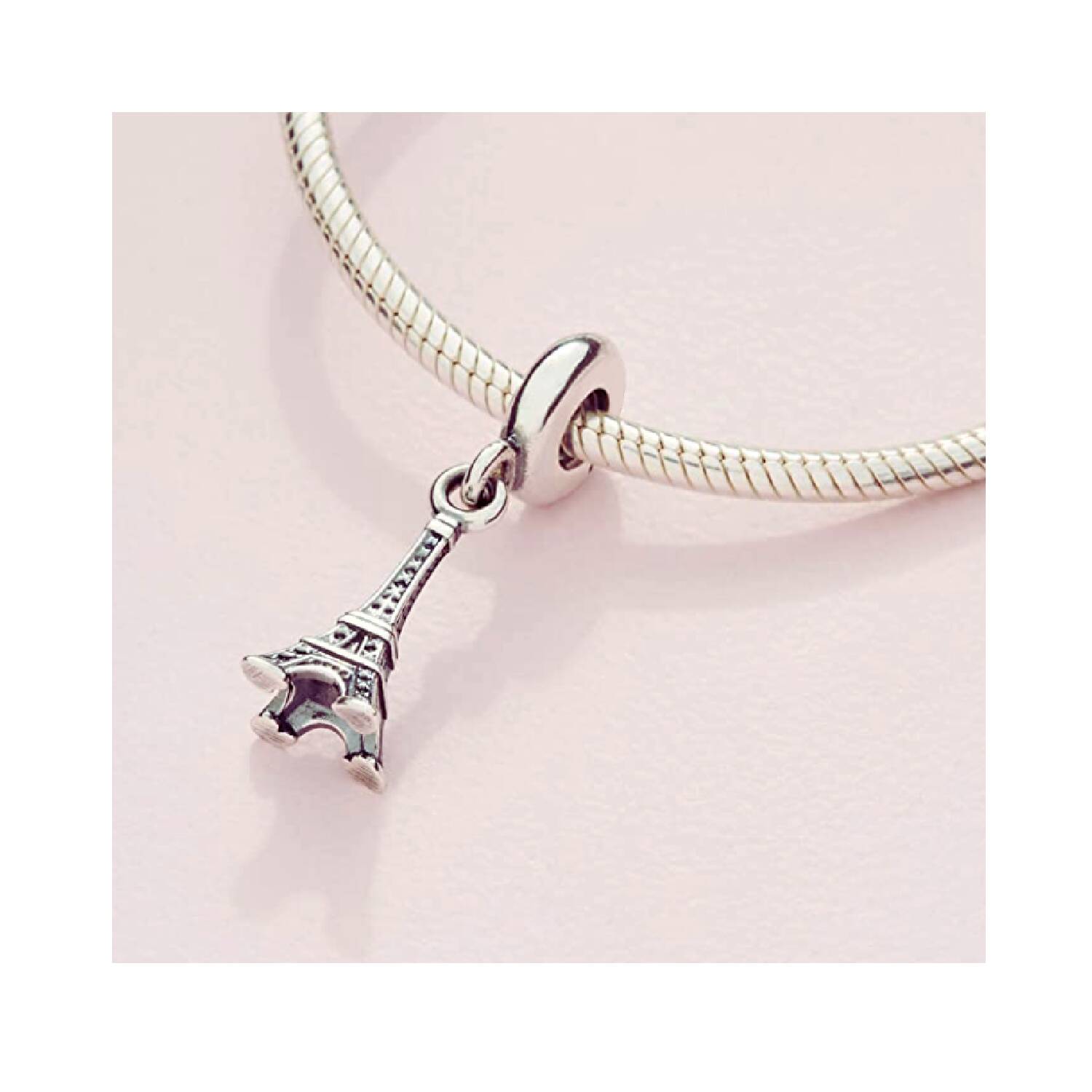 Charm Torre Eiffel de París En Plata 925 - Imagen 3
