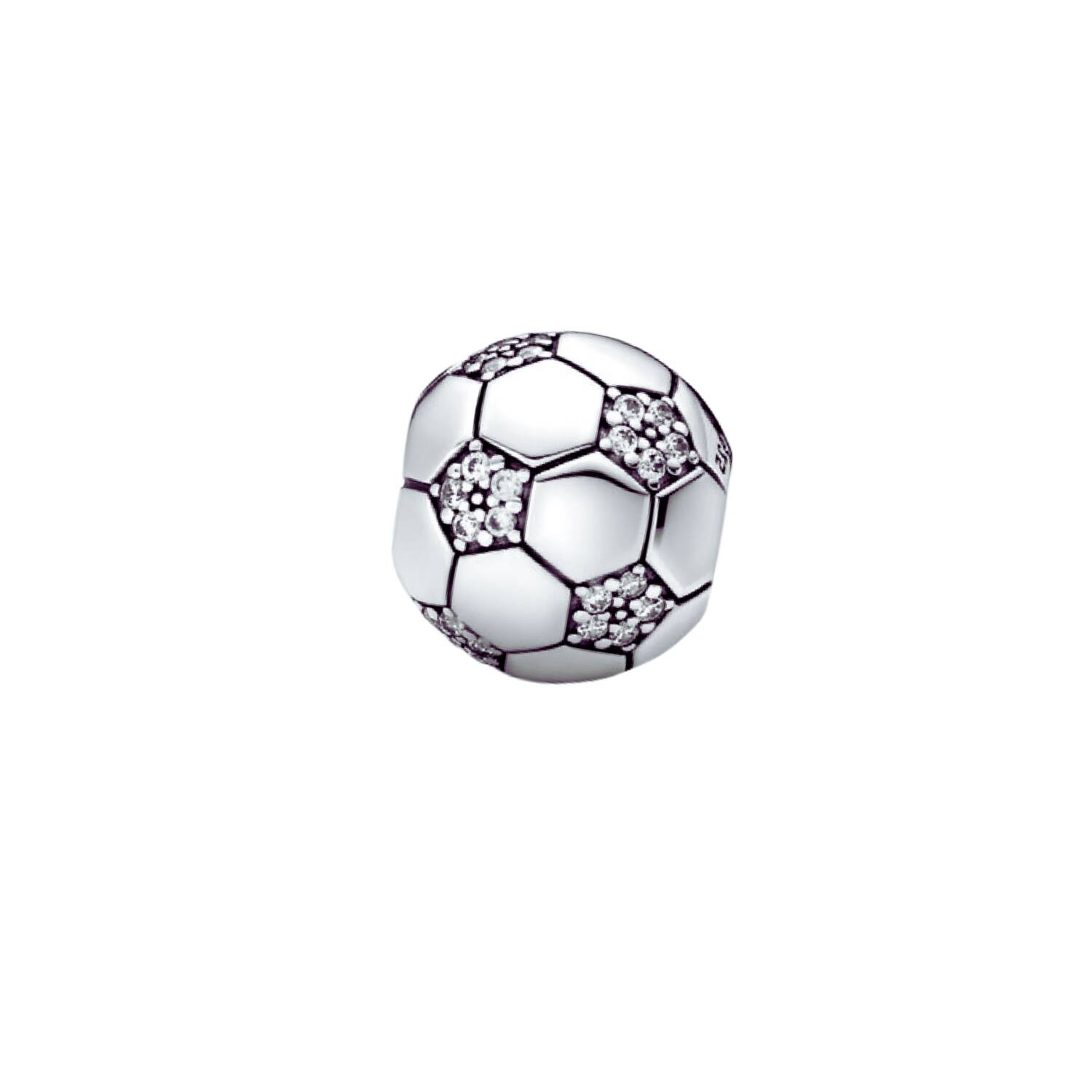 Charm Pelota Balón de Fútbol con Circones En Plata 925 - Imagen 4