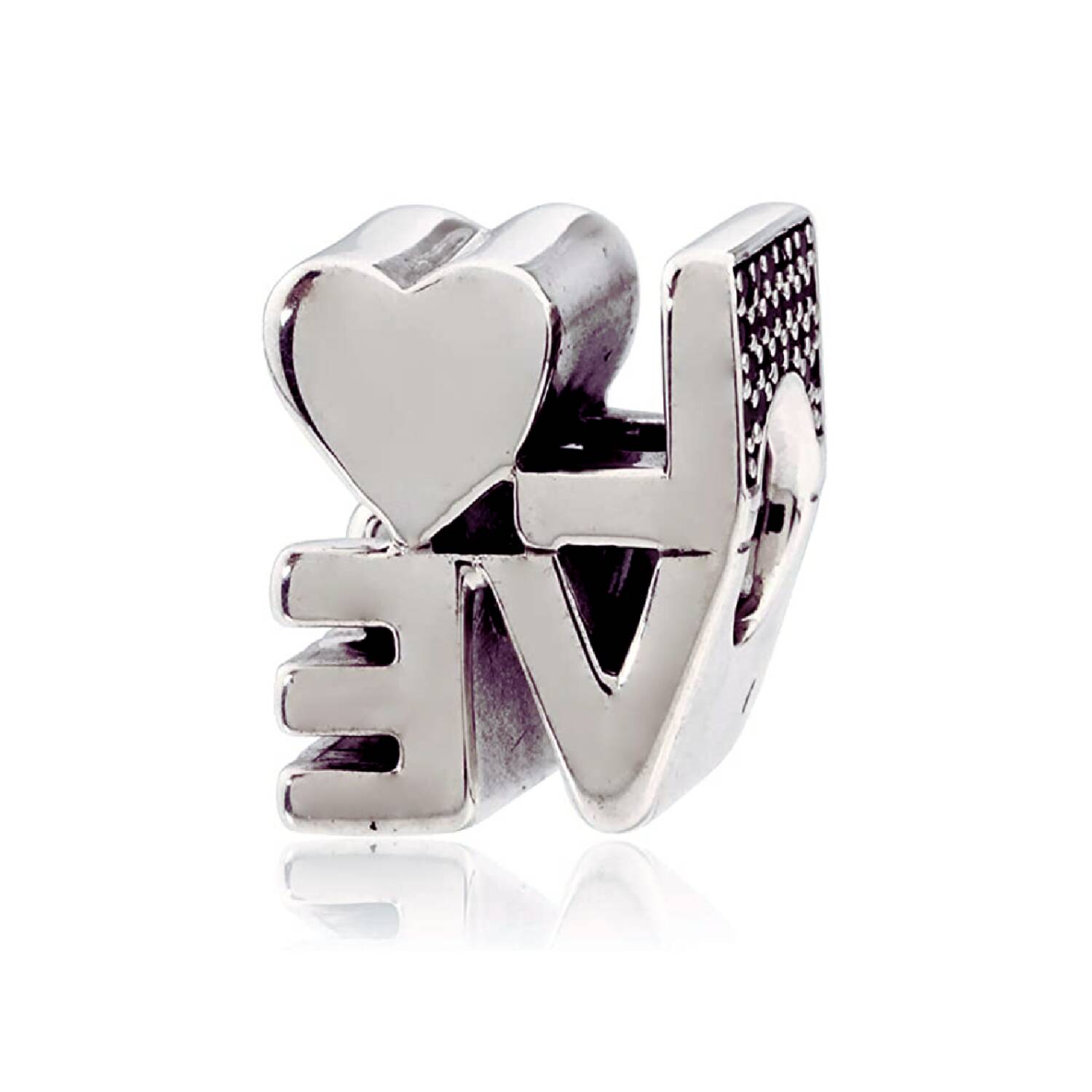 Charm Palabra Love (Amor) con Circones En Plata 925 - Imagen 3