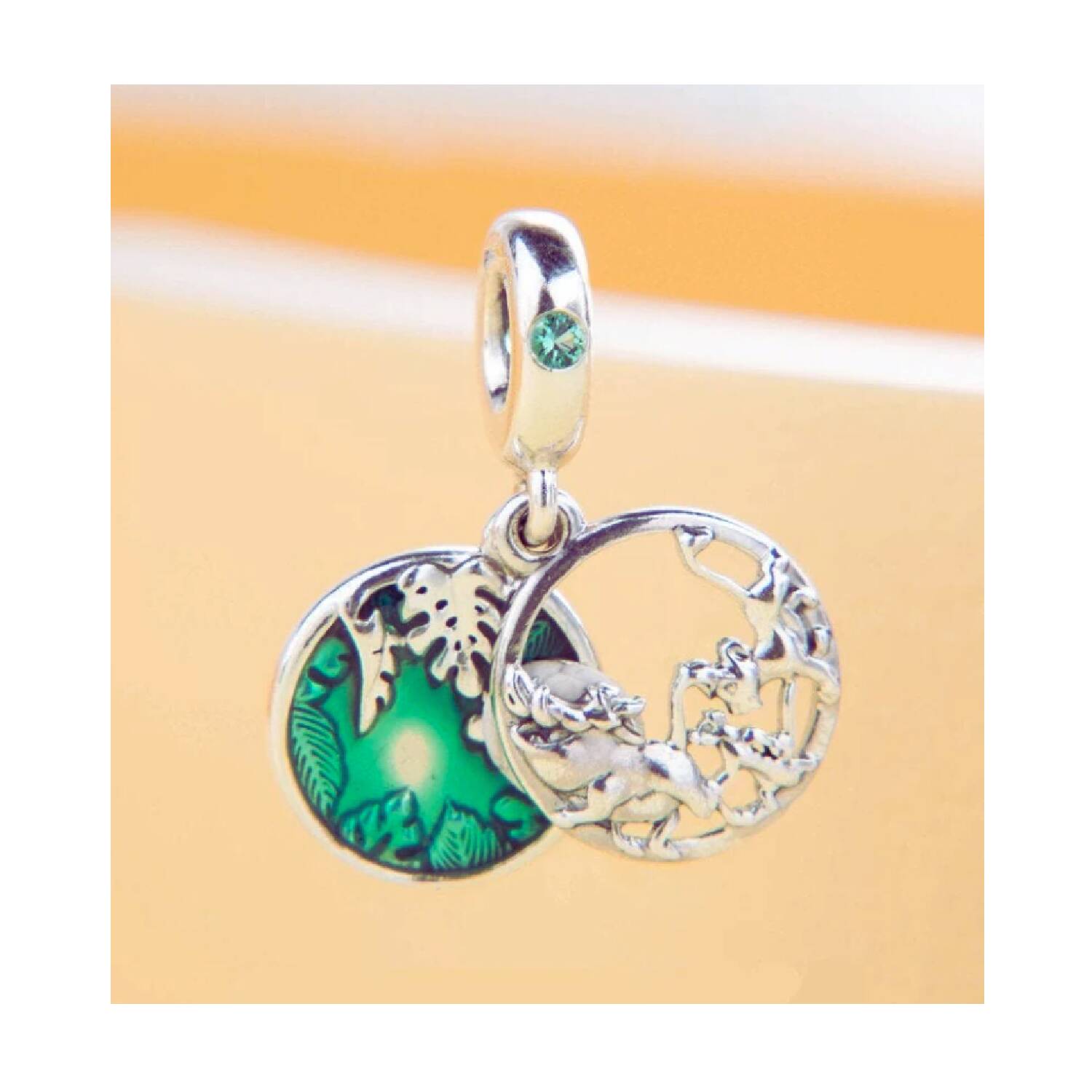 Charm Timón y Pumba Rey León En Plata 925 - Imagen 4