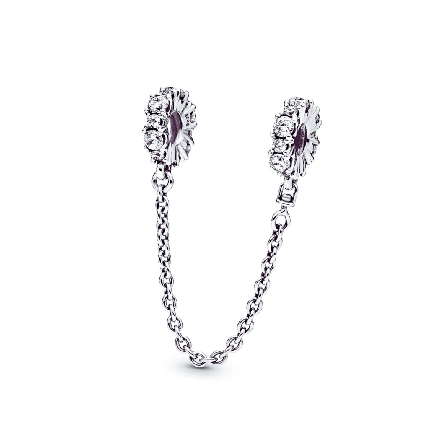 Charm Cadena Circones Brillantes En Plata 925