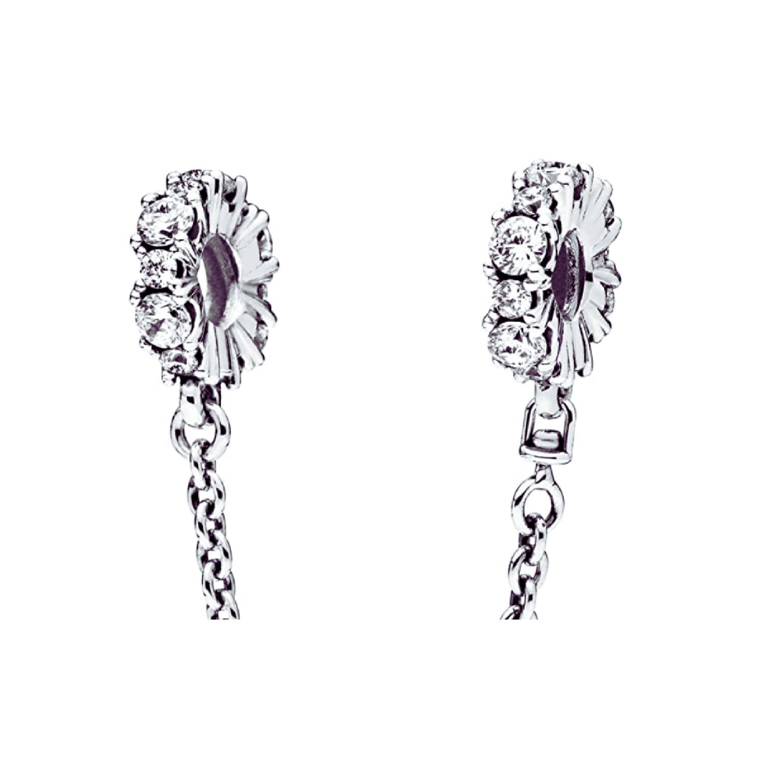 Charm Cadena Circones Brillantes En Plata 925 - Imagen 2