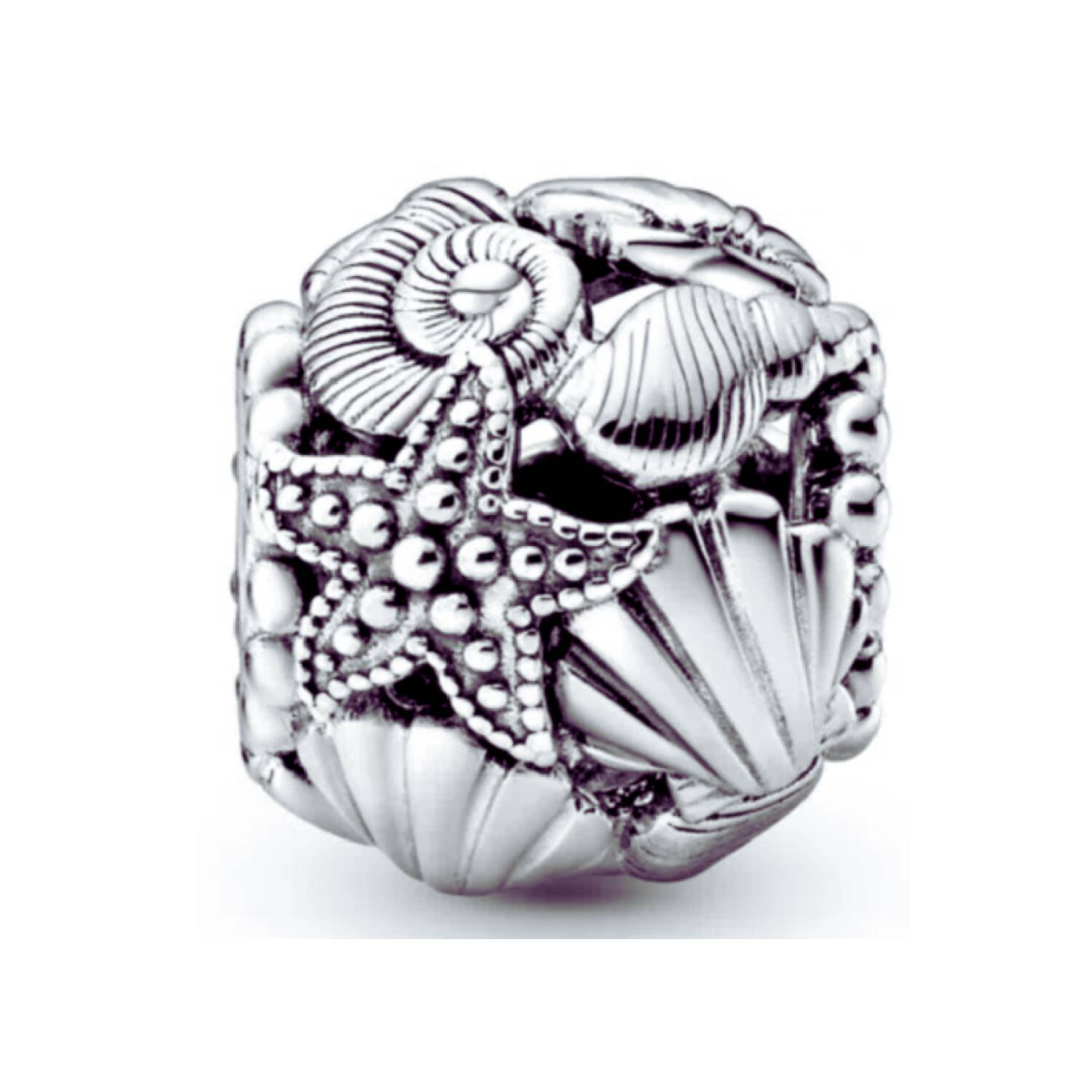 Charm Conchitas y Estrella de Mar En Plata 925 - Imagen 3