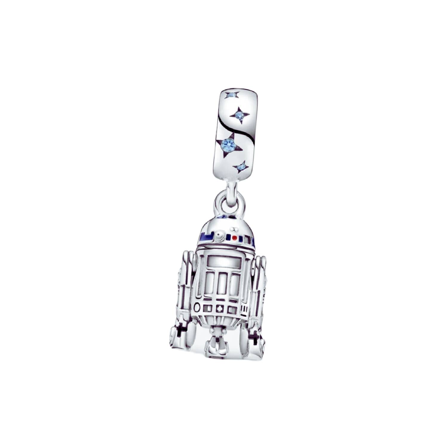 Charm Robot R2D2 Star Wars En Plata 925 - Imagen 2
