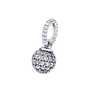 Charm Bola con Circones Pavé Luminosos En Plata 925
