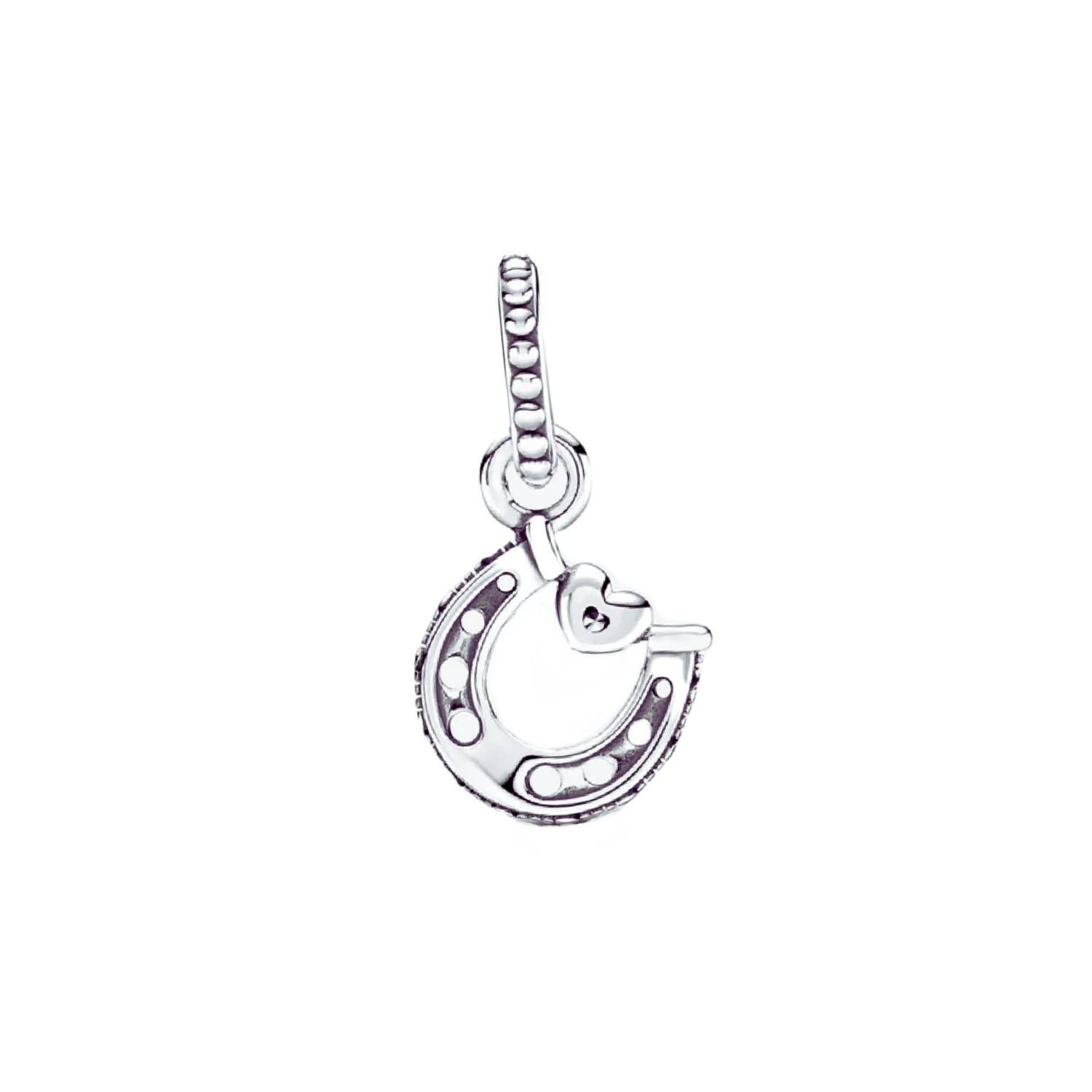 Charm Herradura de la Suerte y Corazón Estrella En Plata 925 - Imagen 2