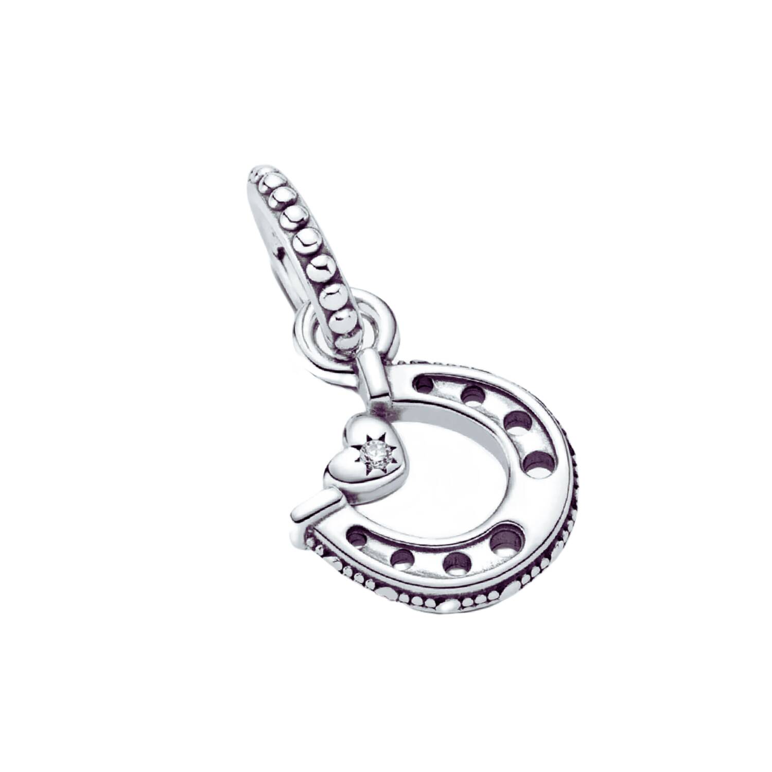 Charm Herradura de la Suerte y Corazón Estrella En Plata 925 - Imagen 4