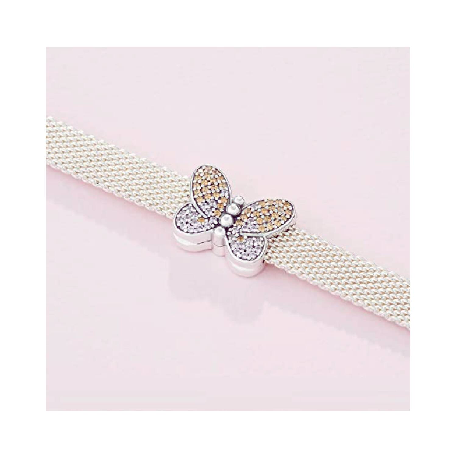Charm Mariposa y Circones Coloridos En Plata 925 - Imagen 4